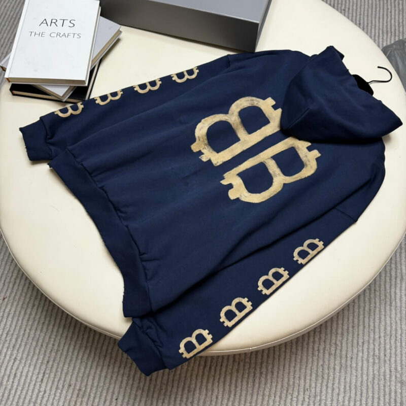 Balenciaga Hoodie Rep​ BB Blue - Image 4