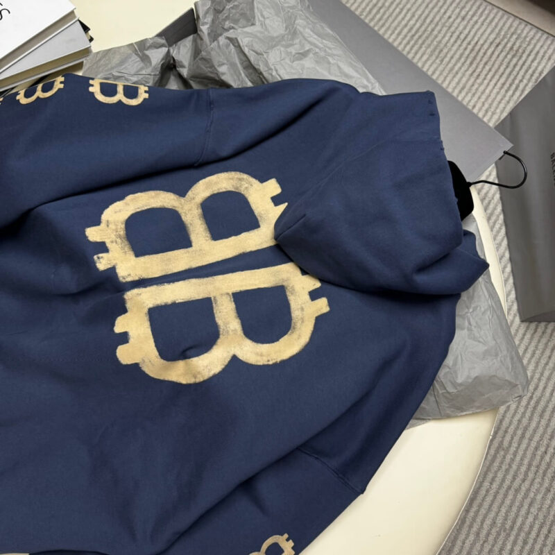 Balenciaga Hoodie Rep​ BB Blue - Image 8
